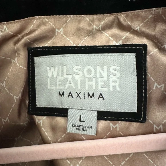 Vintage Wilson’s Leather Black Suede Coat size L